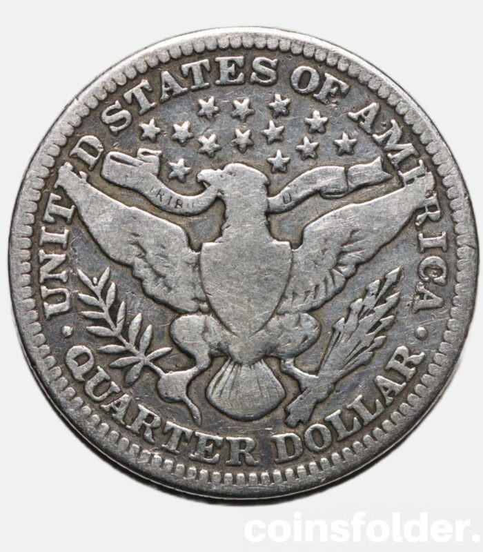 1909 Barber Silver Quarter Dollar, Philadelphia