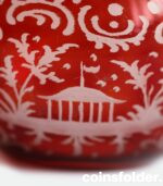 Antique Egermann Bohemian Czech Ruby Cut to Clear Vase