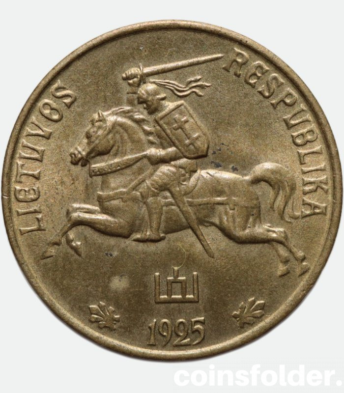 Lithuanian 20 Cents 1925, BU