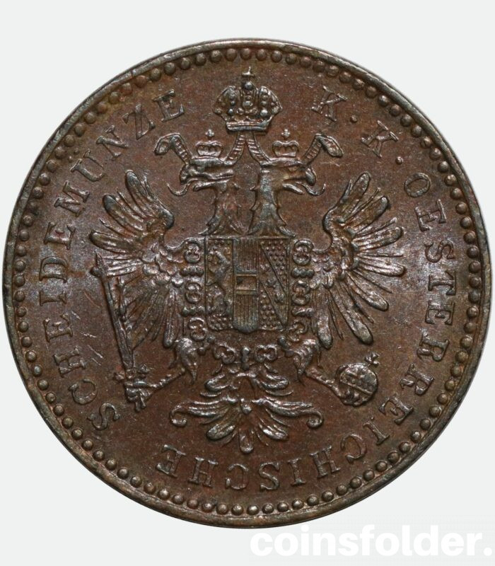 1 Kreuzer B 1861 Austrian Empire