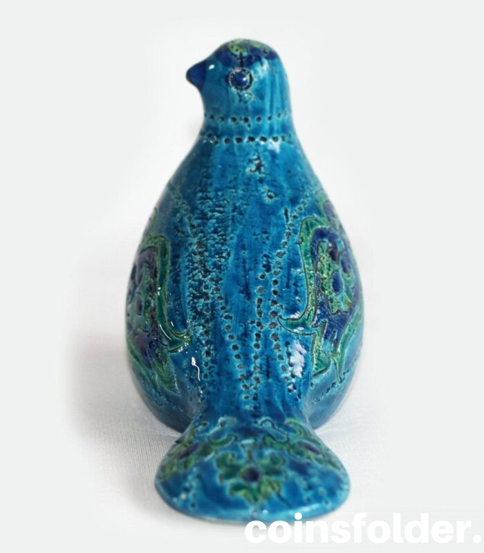 Vintage Aldo Londi Bitossi Rimini Blu Ceramic Dove