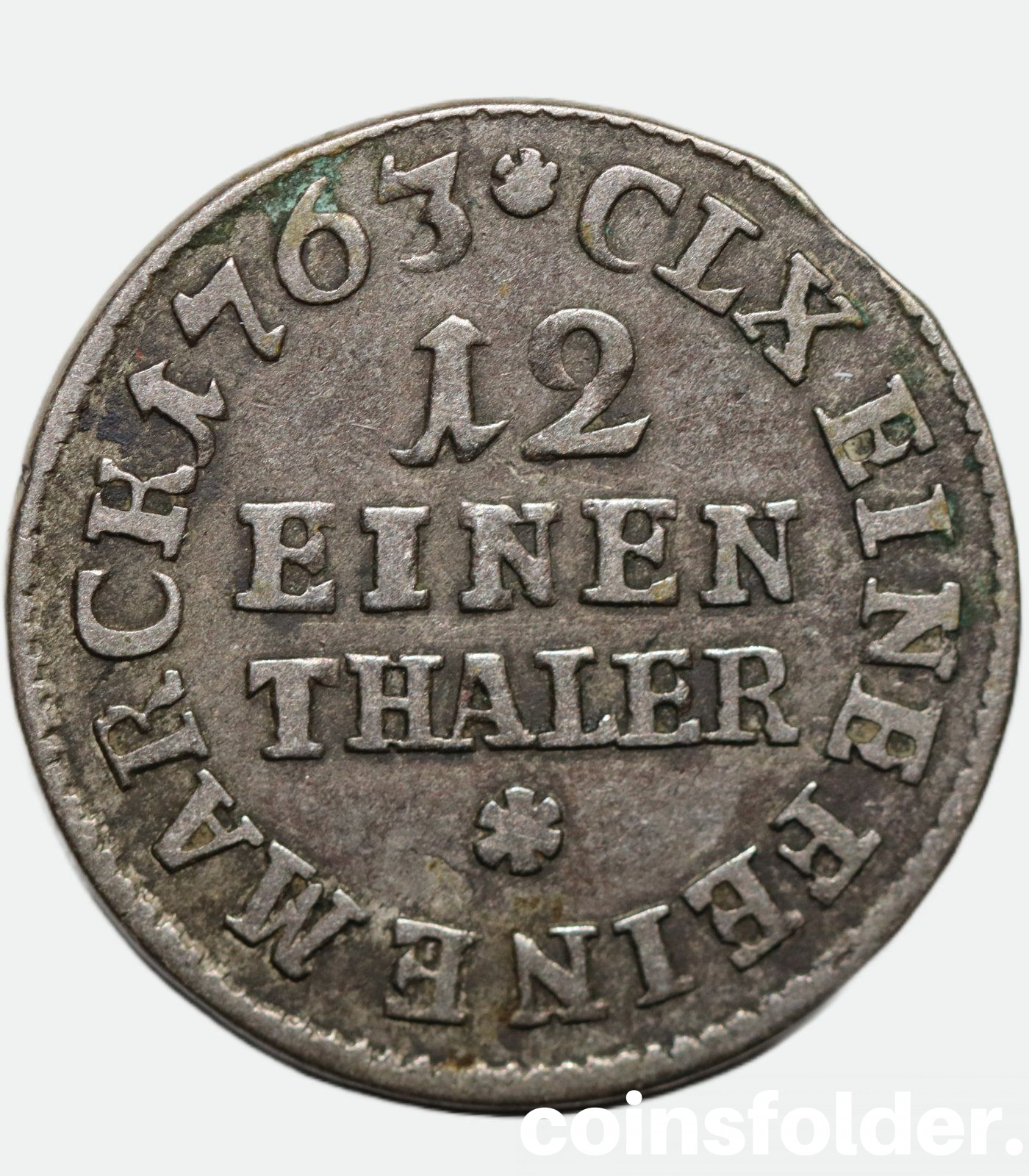 German States SAXONY-ALBERTINE - 1/12 Thaler, 1763 IFoF