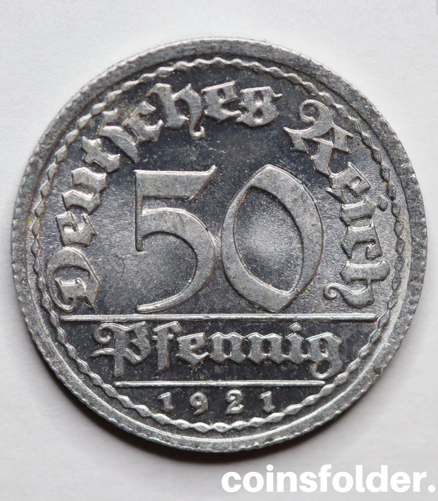 Germany - Weimar Republic 50 Pfennig, 1921 J