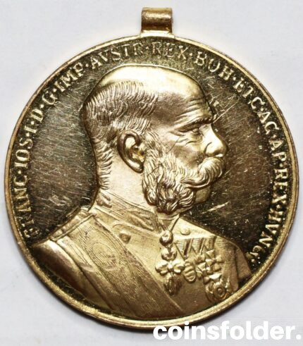 Austria Franz Joseph I the Jubilee medal "Signum Memoriae" gilted