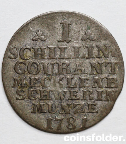 German State MECKLENBURG-SCHWERIN - 1 Schilling Courant , 1781