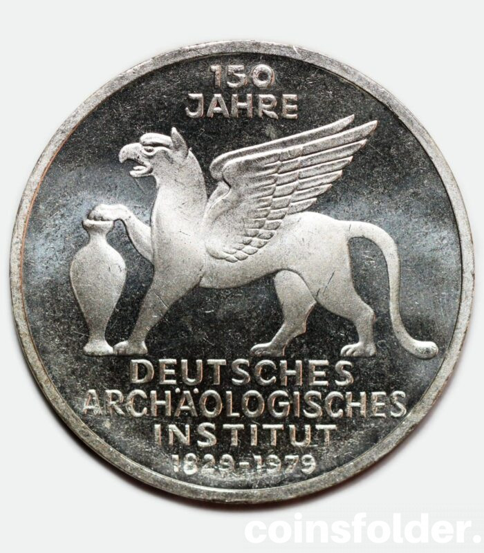 Germany - 5 Deutsche Mark, German Archaeological Institute, 1979 J