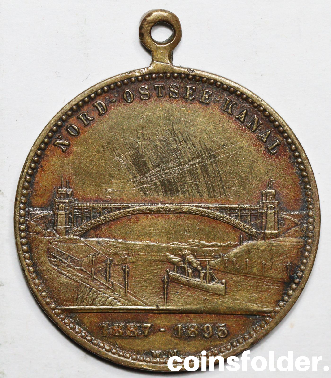 Germany Token/Medal, Wilhelm II, Nord Ostsee Kanal 1887-1895