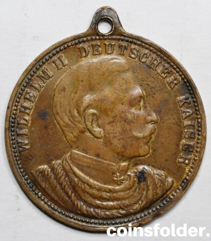 Germany Wilhelm II Deutscher Kaiser Coronation 1888 Token/Medal