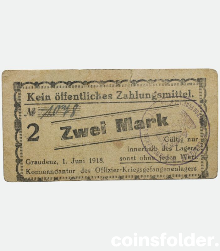 1918 5 Mark, Graudenz Lager