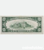 1934 C USA 10 Dollar Federal Reserve Note, Green Seal, XF