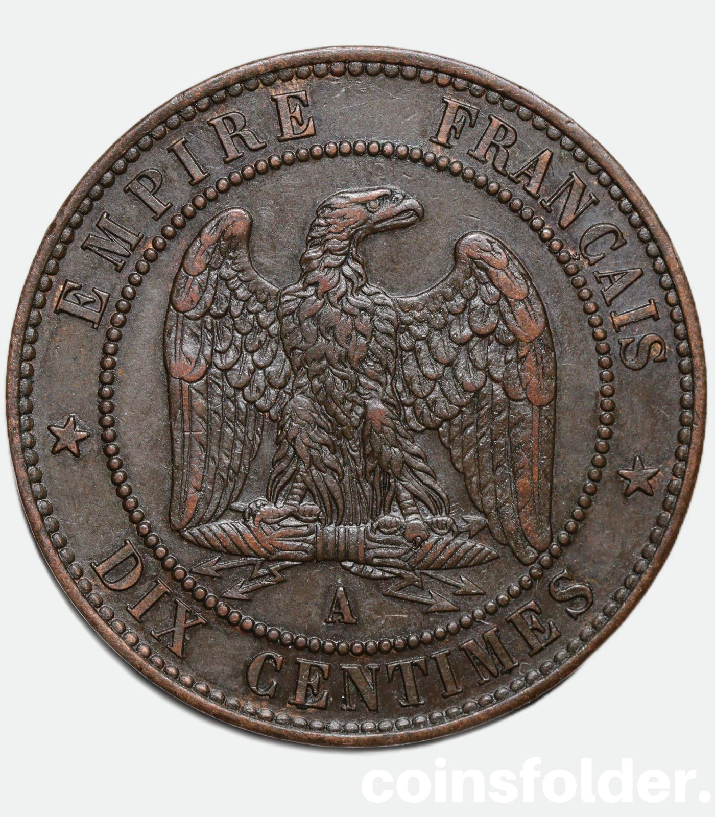 France 10 Centimes 1853 A (Paris) - Napoleon III