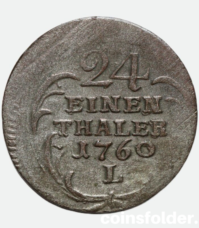 German States SAXONY - 1/24 Thaler, 1760 L