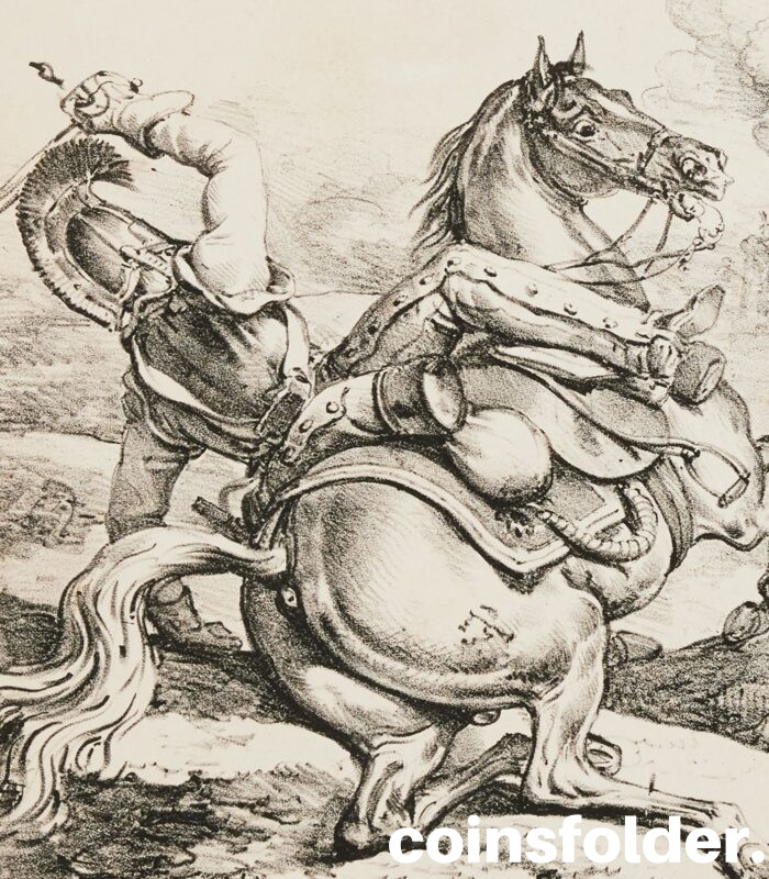 Carle Vernet "Hussar killing a Cuirassier" lithography