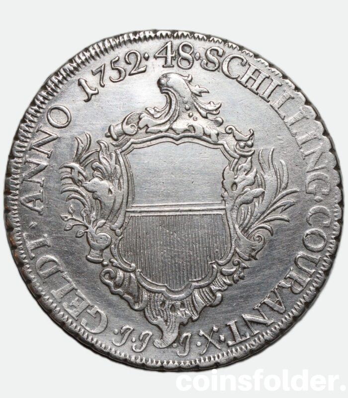 German States LUBECK - 48 Schilling = 1 Thaler, 1752 JJJ
