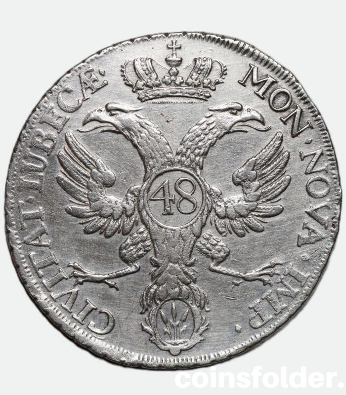 German States LUBECK - 48 Schilling = 1 Thaler, 1752 JJJ