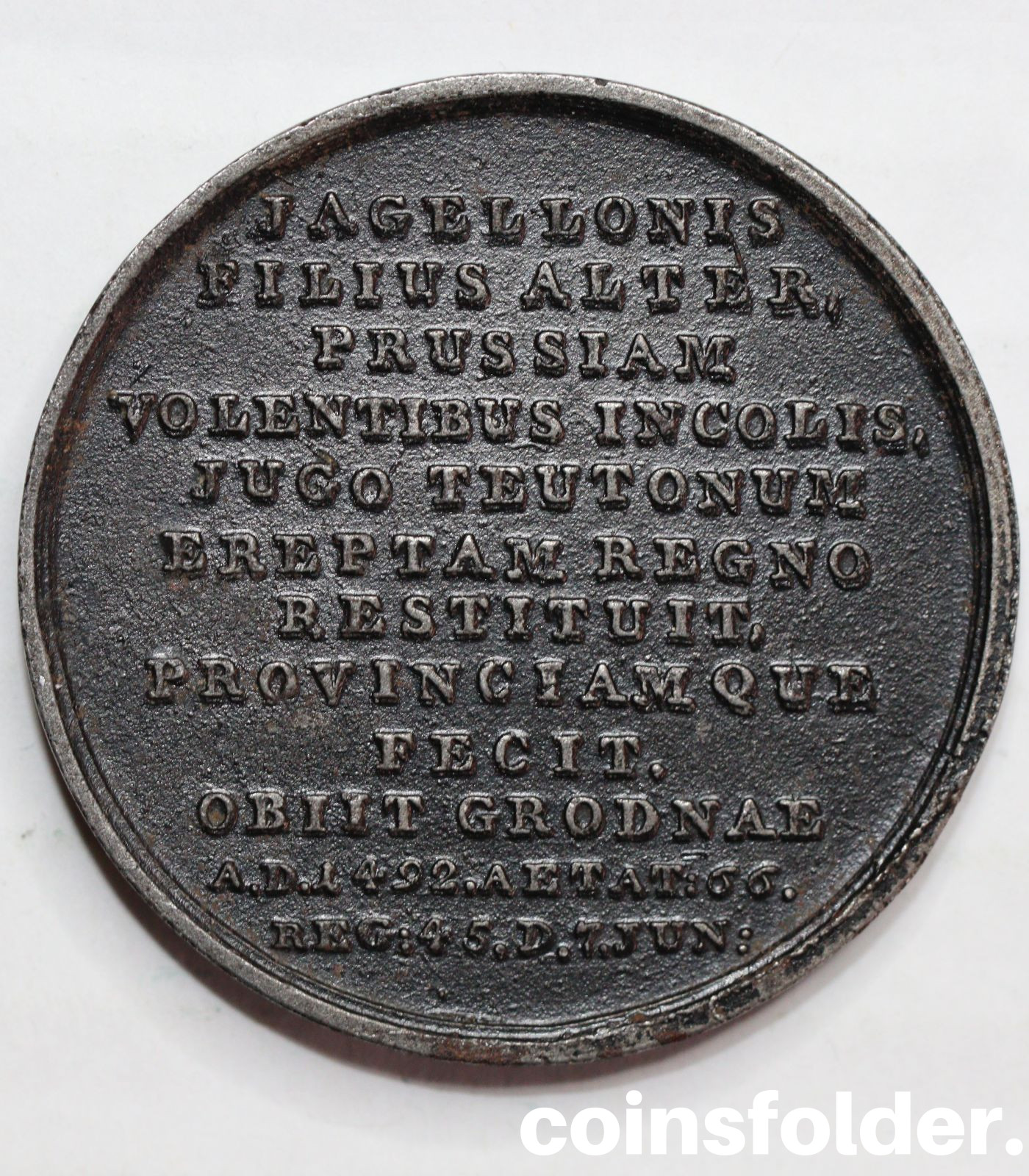 Poland Royal Suite Medal By Holzhäusser, Kazimierz IV Jagiellończyk