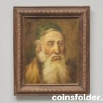 Polish Jewish Art Painting "Rabbin", Oil on canvas, Signed