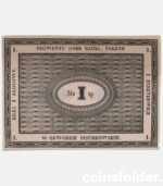 Very Rare Bon 1 Zloty, Poland 1810-1820