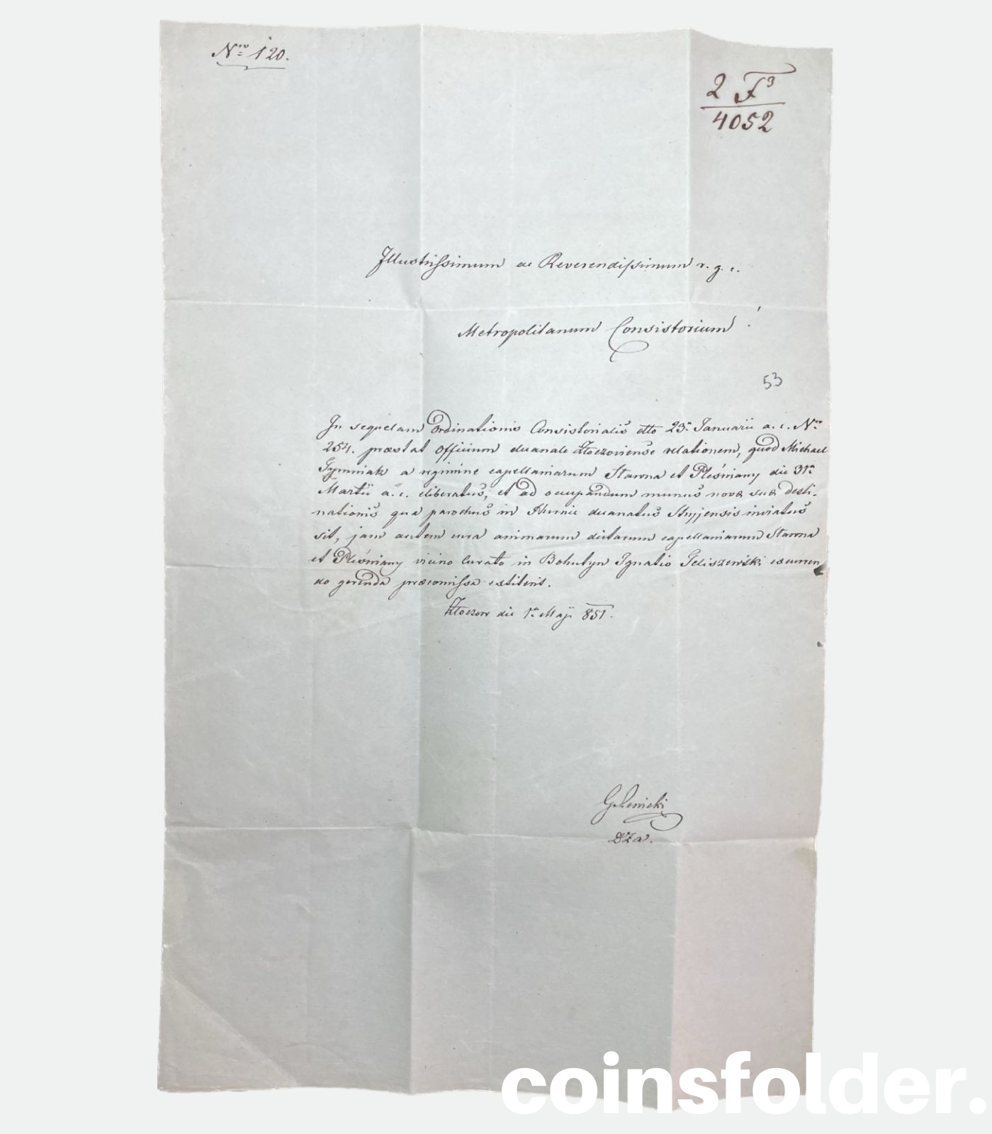 1851 Letter from Kloczow Poland to Lemberg (Lviv) Ukraina
