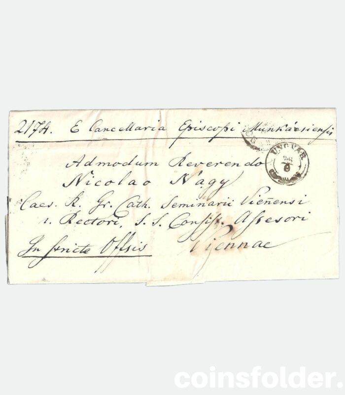 1857 Letter UNGVAR (Uzjhorod) Ukraina to Vienna Austria