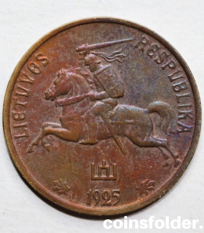5 Cents 1925, Rainbow Toning, XF