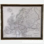 Europe antique map by Keith Johnston FRSE 1873