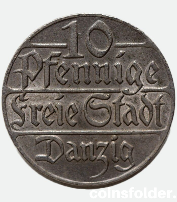 UNC Free City of Danzig - 10 Pfennig, 1923