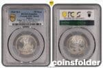 1924 Russian 50 Kopecks Poltinnik silver coin PCGS Cleaned UNC Detail