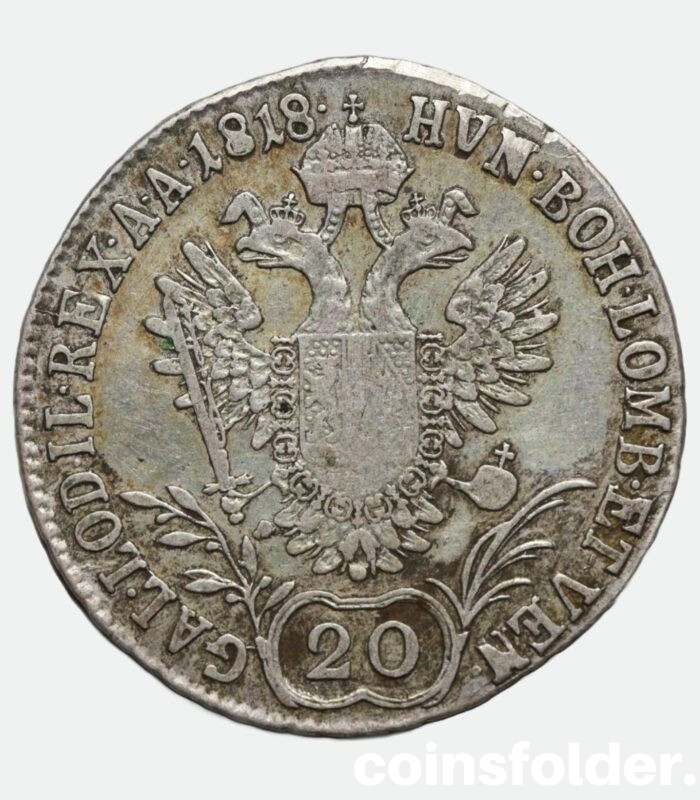 20 Kreuzer B 1818 Austrian Empire, Franz I