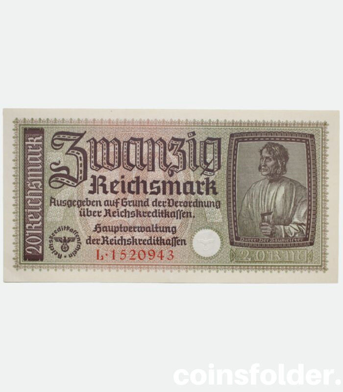 20 Reichsmark 1940-1945, Germany - Third Reich, UNC