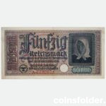 50 Reichsmark occupation money 1940-1945, Germany - Third Reich