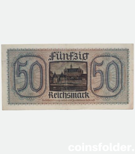 50 Reichsmark occupation money 1940-1945, Germany - Third Reich
