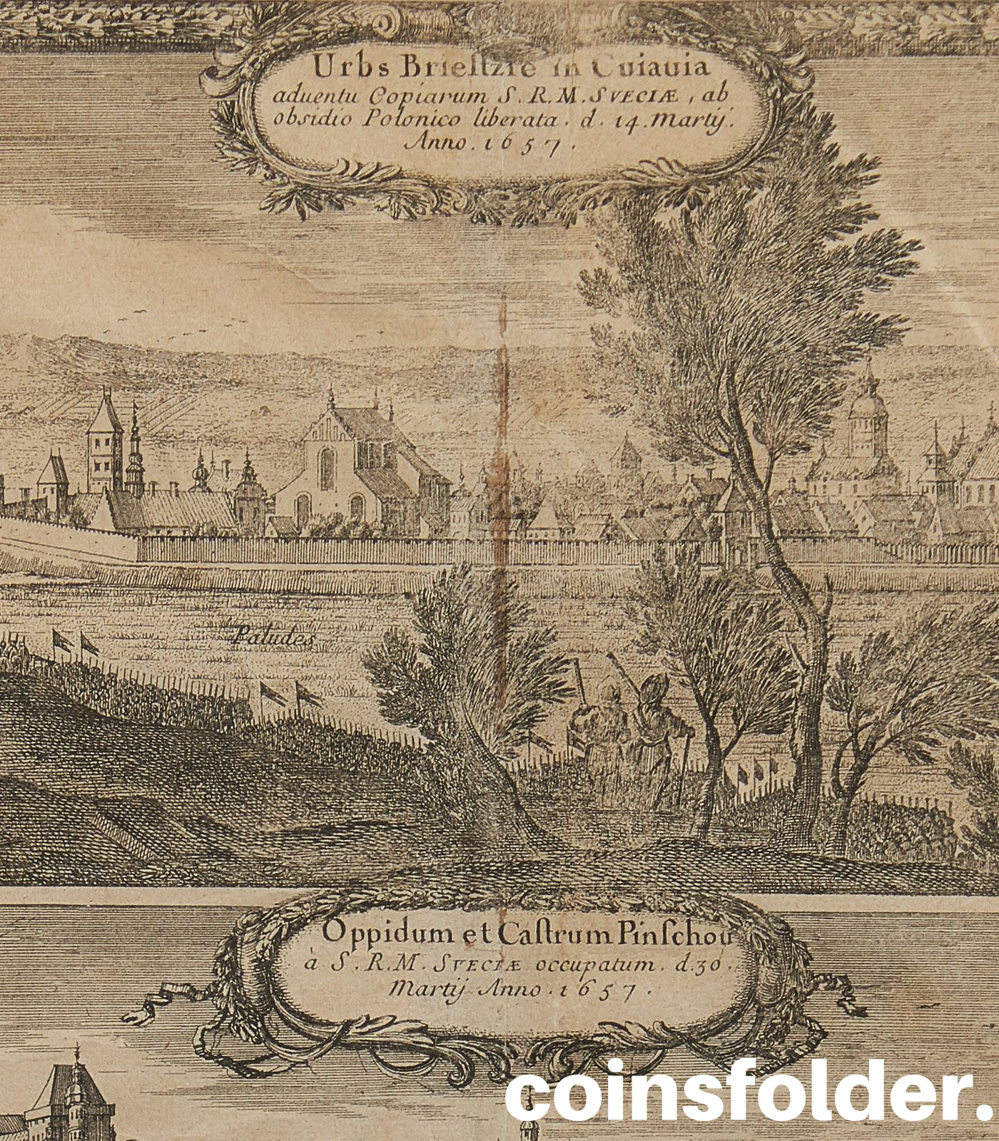 Eryk Dahlberg (1625-1703) Panorama of Brzesc Kujawski and Pinczow