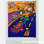 Frédéric Iriarte "Goudron Danssant" Lithography 1992 Signed