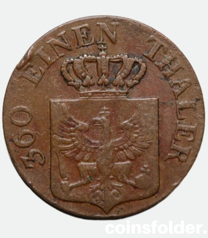 German States PRUSSIA - 1 Pfenning, 1833 A
