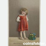 Postcard Little Girl With Flowers Hand-Colored