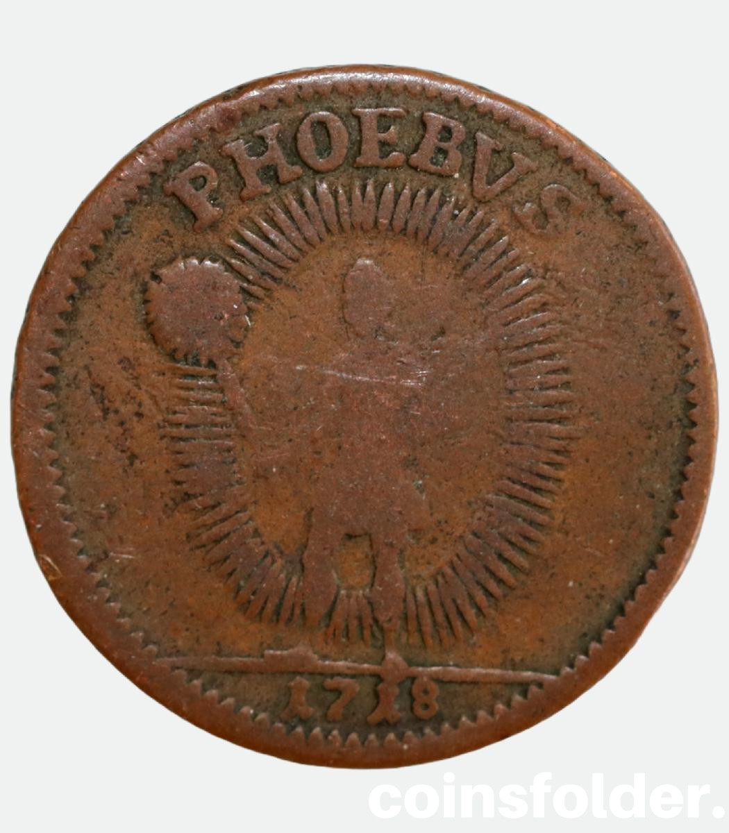 Sweden 1 Daler SM 1718, Apollo – Karl XII