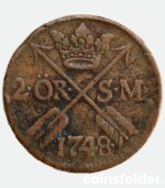 Sweden 2 Öre SM 1748 - Frederick I