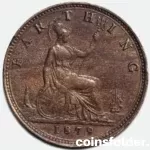1879 Farthing, 5/C - Victoria