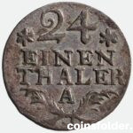 German States PRUSSIA - 1/24 Thaler, 1782 A