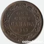 1912, 1 cent, AU-UNC - George V, Canada