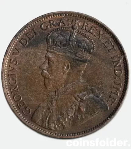 1912, 1 cent, AU-UNC - George V, Canada