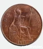 1916 Penny, UNC - George V