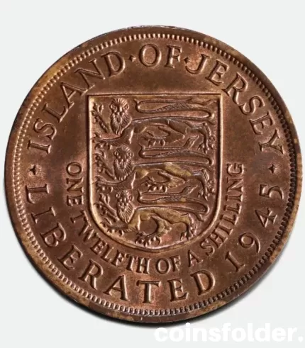 1945 1/12 Shilling, UNC - Elizabeth II, Jersey