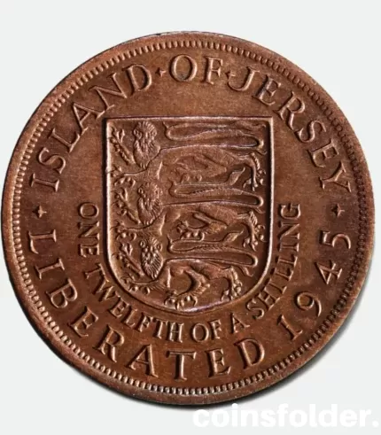 1945 1/12 Shilling, UNC - Elizabeth II, Jersey
