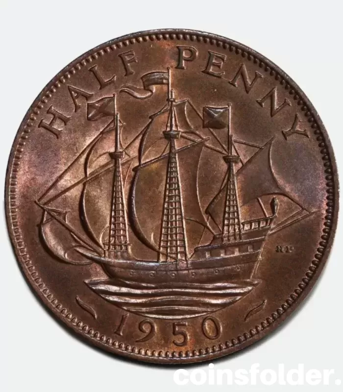 1950 Half Penny - George VI, BU
