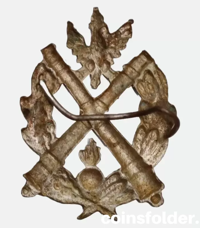 Antique Polish Collar Badge of Artillery Cadet School