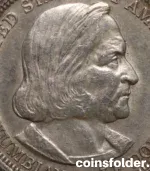 1892 USA Half Dollar silver coin, XF-AU - Columbian Expo Commemorative