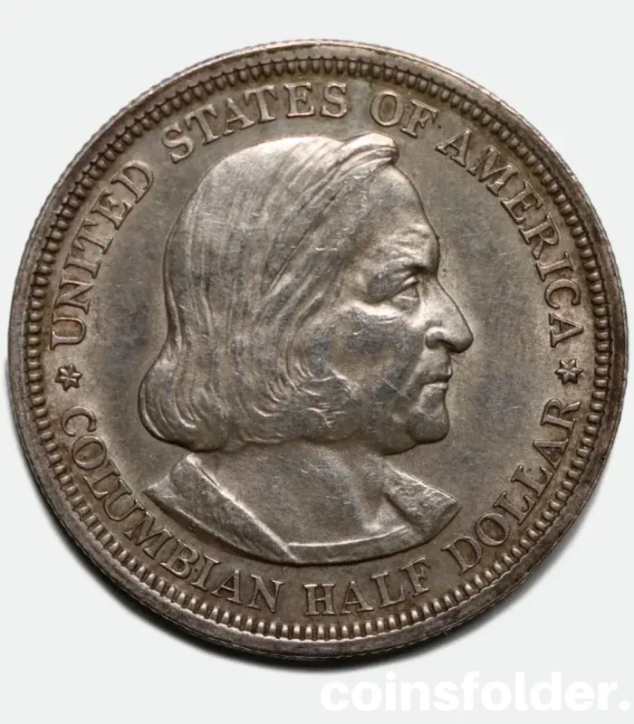 1892 USA Half Dollar silver coin, XF-AU - Columbian Expo Commemorative