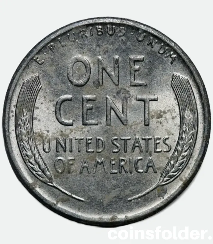 1943-S USA One Cent coin, UNC - "Steel Cent"